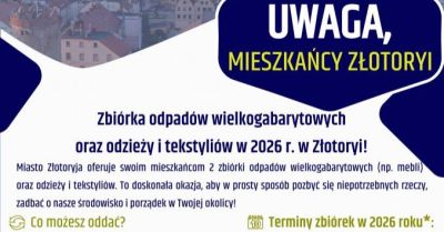 Gabaryty i tekstylia odbiorą 5-6 listopada